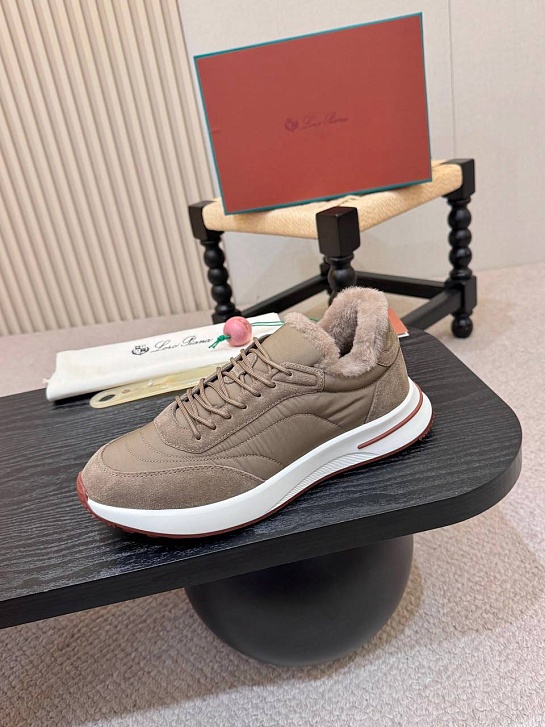 Кроссовки с мехом Loro Piana Week End Walk Evo premium