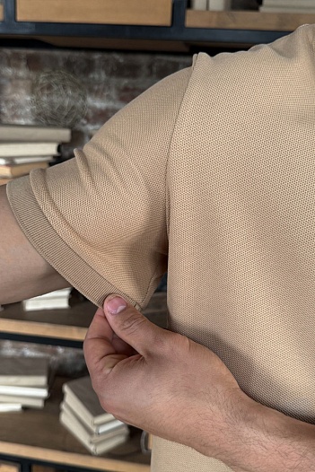 Мужское поло Burberry Premium - Beige   