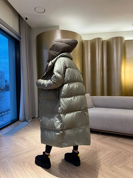 Женский пуховик с капюшоном Max Mara premium - Green