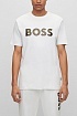 Футболка белого цвета Hugo Boss monogram-filled