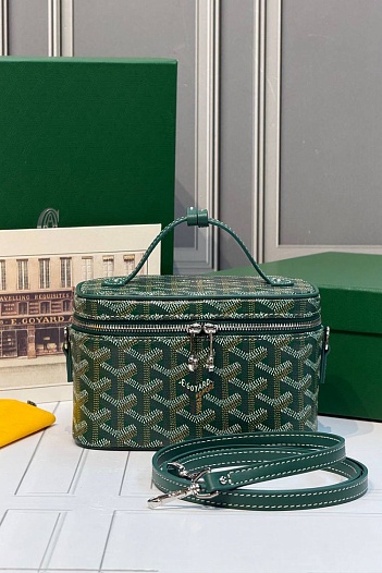 Кожаная сумка Goyard Muse Mini Vanity ​premium 16,5x10,5x8 см   