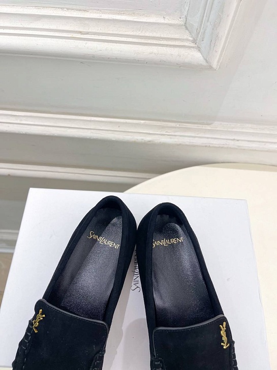 Женские замшевые лоферы Yves Saint Laurent premium