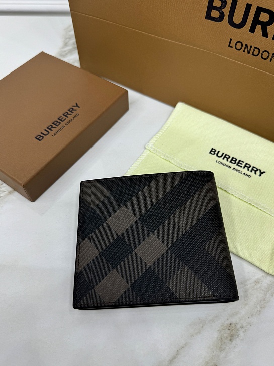 Кожаный кошелёк Burberry Premium 11x10 см