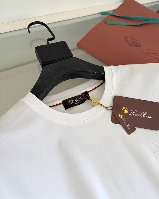 Мужская белая футболка Loro Piana