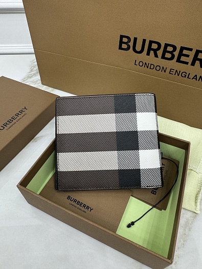 Кожаный кошелёк Burberry Premium 11x10 см   