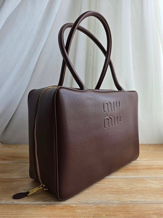 Женская сумка MIU MIU Kage 33x24 см - Chocolate