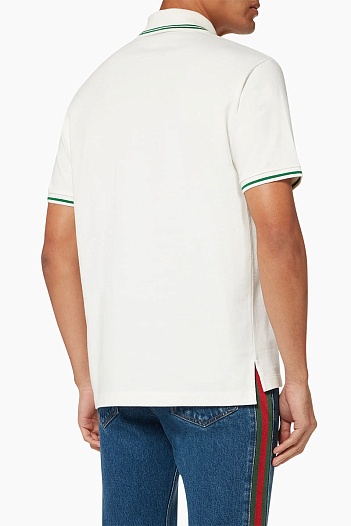 Мужское поло Gucci Interlocking G - Pearl White   