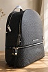Кожаный чёрный рюкзак Michael Kors 32x27 см