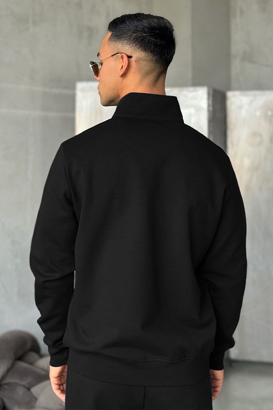 Кофта на молнии Armani Exchange logo-embroidered - Black