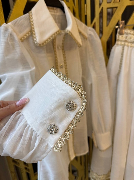 Женский белый костюм двойка Zimmermann