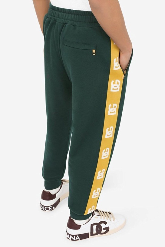 Зелёные штаны Dolce&Gabbana DG logo bands