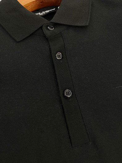 Мужское чёрное поло Dolce & Gabbana Premium   