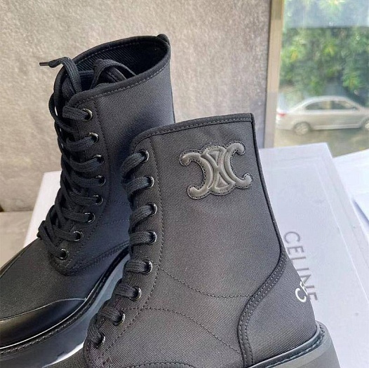 Женские ботинки Celine чёрного цвета   