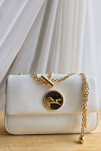 Кожаная сумка Chloe 28x17 см   