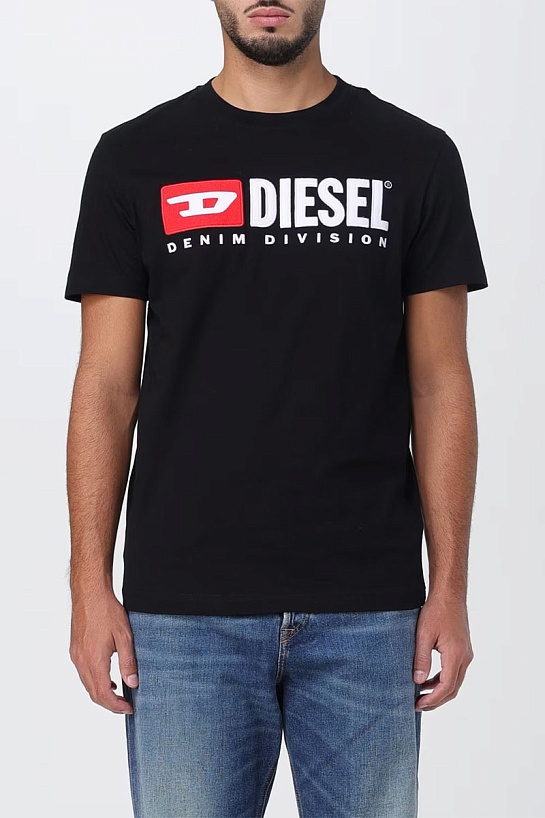 Мужская чёрная футболка Diesel T-Diegor-Div