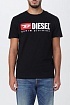 Мужская чёрная футболка Diesel T-Diegor-Div