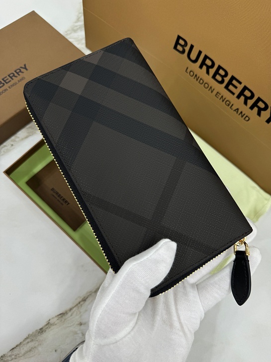 Кожаное портмоне Burberry Premium 19.5x10.5x2.5 см