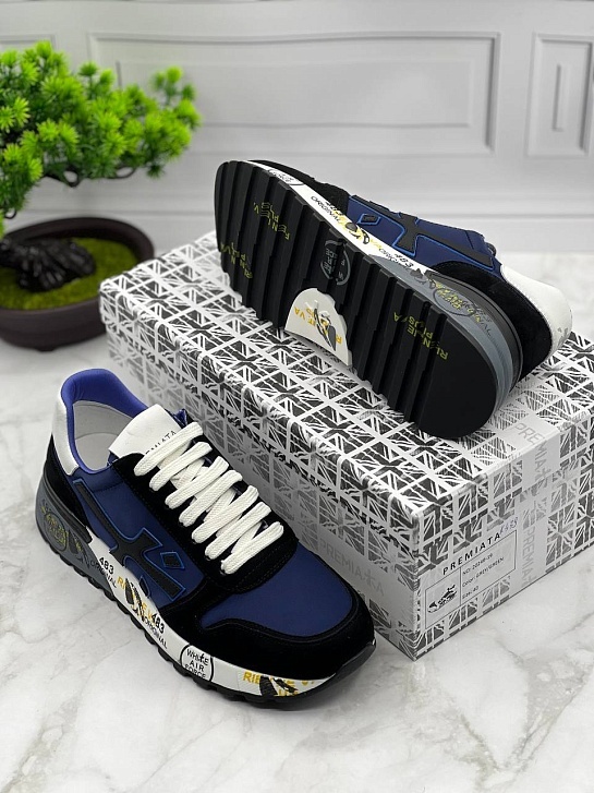 Комбинированные кроссовки Premiata Mick - Navy
