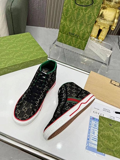 Мужские кроссовки Gucci Tennis 1977 high-top - Black   