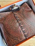Кожаная сумка Etro с узором пейсли 24x18 см