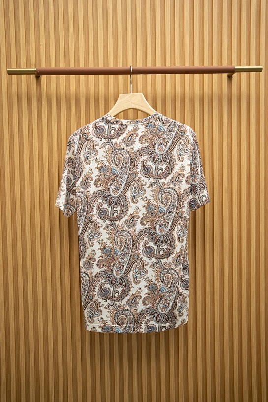 Бежевая футболка с узором пейсли Etro Premium