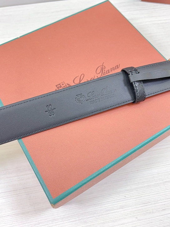 Кожаный ремень Loro Piana Premium (ширина 3.5 см)