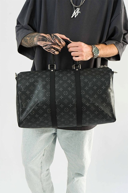 Дорожная сумка Louis Vuitton Keepall Monogram Eclipse 45x27 см