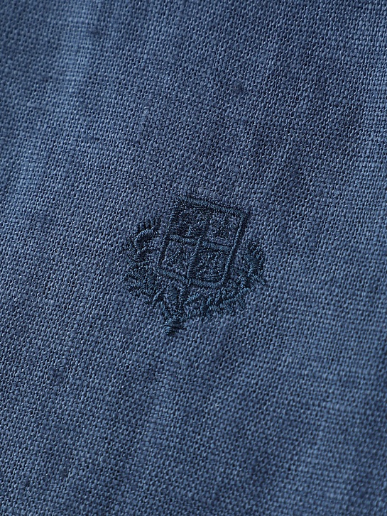 Льняная рубашка коричневого цвета Loro Piana premium