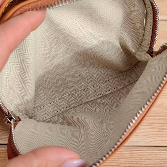 Кожаная сумка Loewe Mini Camera Crossbody 18x14 см - Brown