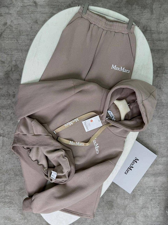 Женский костюм тройка на флисе Max Mara premium - Beige