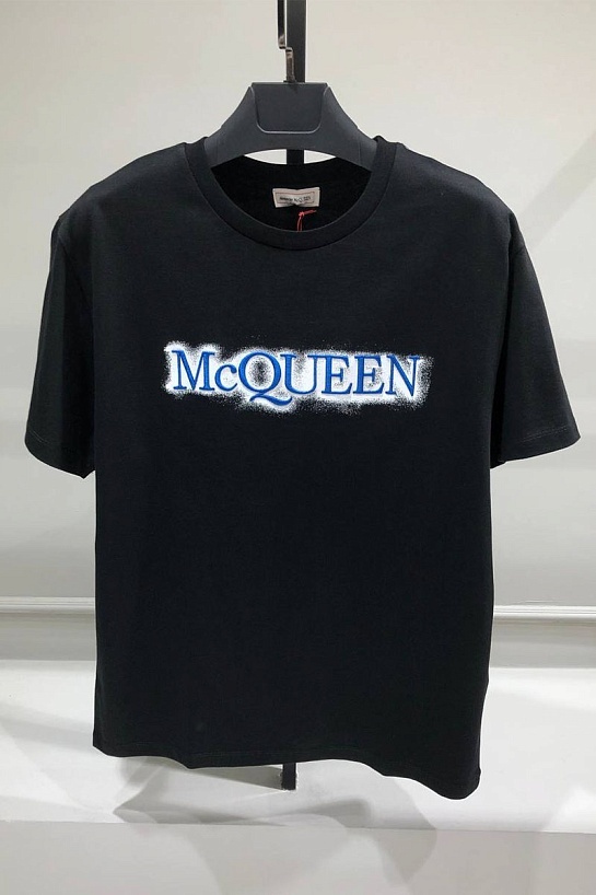 Чёрная футболка Alexander McQueen logo-print