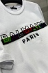 Белая мужская футболка Balmain textured-logo