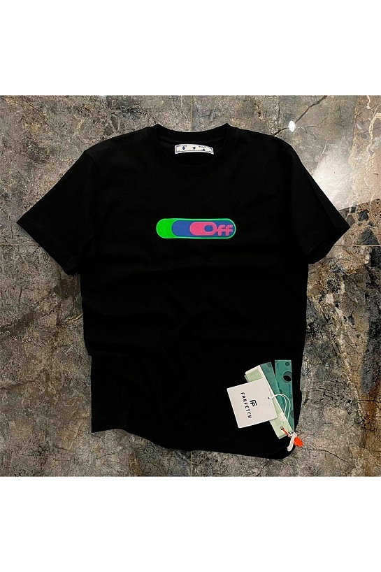 Чёрная футболка Off-White Weed Hands Off logo-print