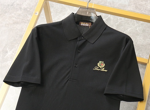Мужское чёрное поло Loro Piana premium   
