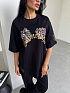 Женская чёрная оверсайз футболка Balenciaga