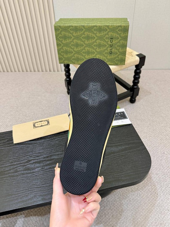 Комбинированные кроссовки Gucci GG Screener - Black