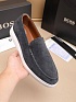 Замшевые лоферы Hugo Boss embossed logo - Grey