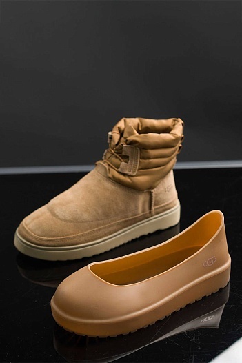 Ботинки с мехом UGG Classic Mini Lace-Up - Chestnut   