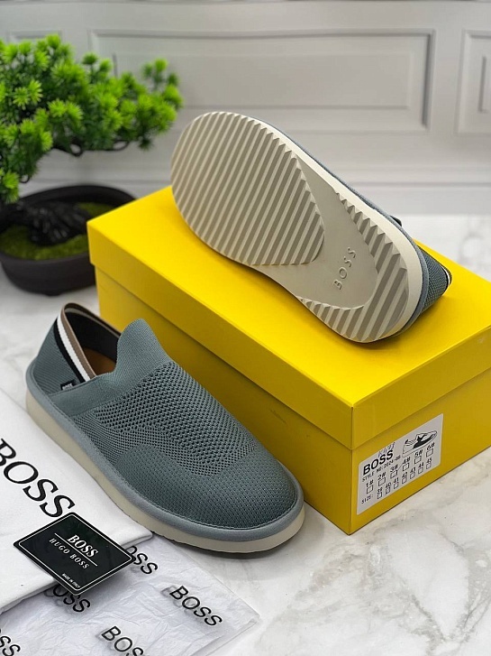 Текстильные слипоны Hugo Boss Homium - Marengo