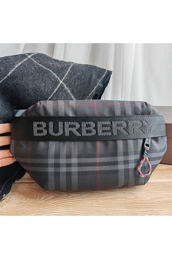 Сумка на пояс Burberry Check 28x14 см   