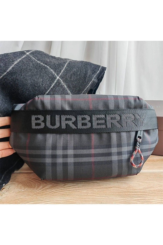 Сумка на пояс Burberry Check 28x14 см