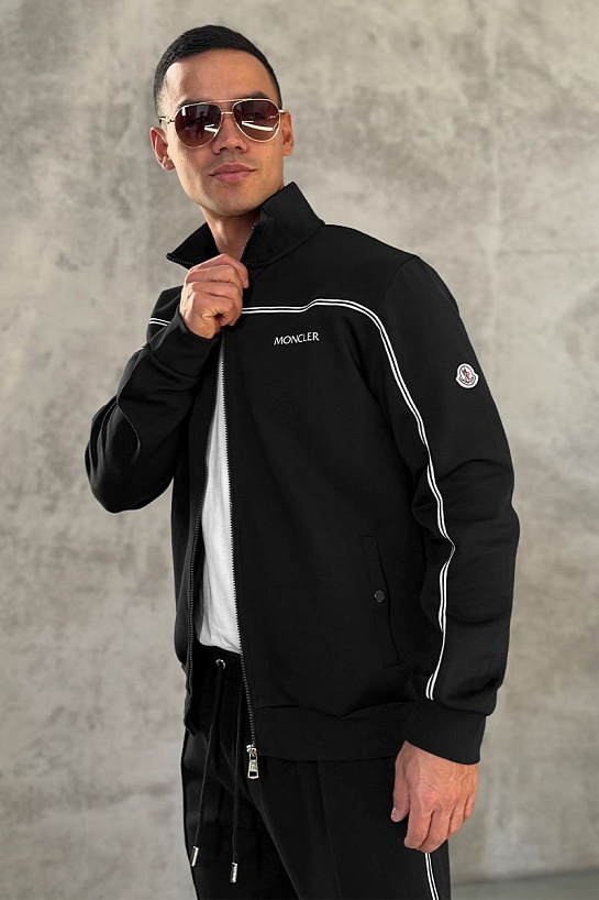 Мужской спортивный костюм Moncler striped - Black