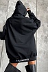 Женское худи Balenciaga чёрного цвета