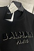 Футболка чёрного цвета Balmain Textured logo