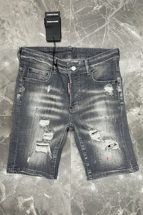 Джинсовые шорты Dsquared2 серого цвета