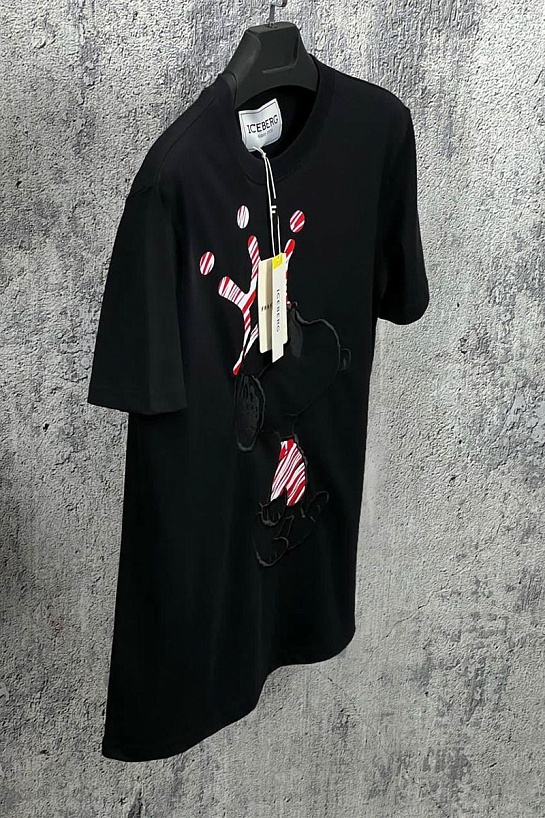 Мужская футболка Iceberg embroidered Snoopy - Black