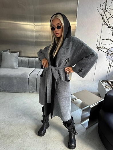 Женский вязаный кардиган Chrome Hearts premium   