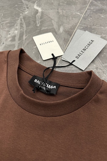 Оверсайз футболка Balenciaga Political Campaign - Brown   