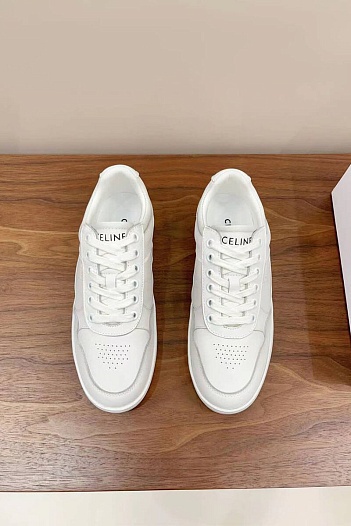 Женские кроссовки Celine Trainer Low Lace-Up - White   