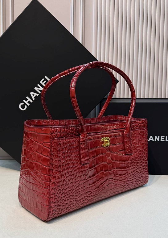 Кожаная сумка Chanel Shopping Tote premium 35x19x12 см